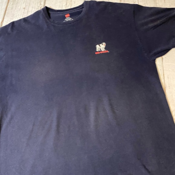 Vntg Big Dog "Talk to the Paw" Hanes Tagless Navy Short Sleeve T-Shirt 2XL XXL - Picture 9 of 11